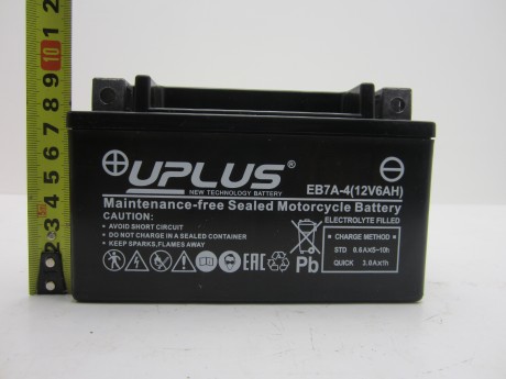 Аккумулятор мото Leoch UPLUS HP EB7A-4, 6 Ач (16542582680803)