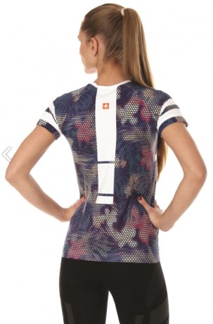 Женская футболка BRUBECK с коротким рукавом Running Air фиолетовая (16553876357633)