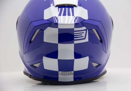 Шлем интеграл ORIGINE DINAMO Contest (синий/белый глянцевый) (16577027161014)