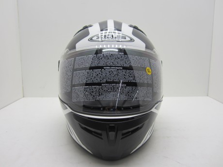 Шлем интеграл ZEUS ZS-813A черный/белый (16571877419552)