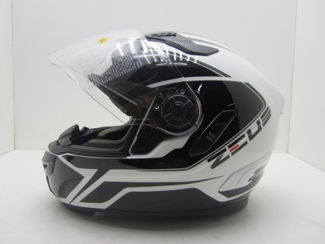 Шлем интеграл ZEUS ZS-813A черный/белый (16571877423608)