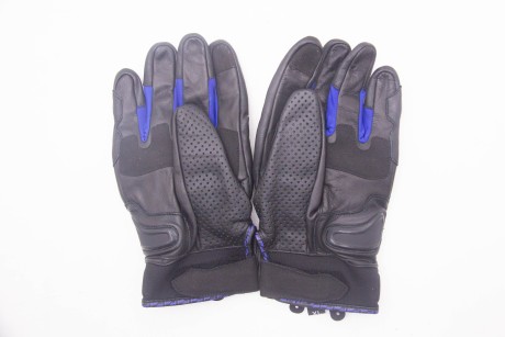 Перчатки MOTEQ Stinger, 4 клапана вентиляции, мужские, чёрные/синие (16585046282958)