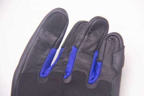 Перчатки MOTEQ Stinger, 4 клапана вентиляции, мужские, чёрные/синие (16585046293889)
