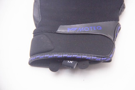 Перчатки MOTEQ Stinger, 4 клапана вентиляции, мужские, чёрные/синие (16585046296715)