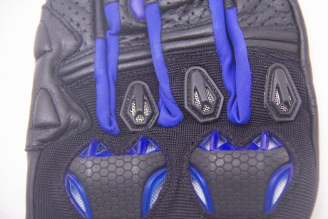 Перчатки MOTEQ Stinger, 4 клапана вентиляции, мужские, чёрные/синие (16585046305598)