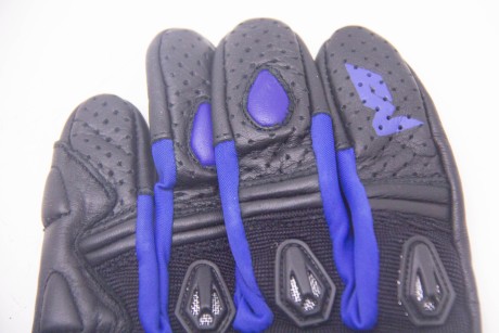 Перчатки MOTEQ Stinger, 4 клапана вентиляции, мужские, чёрные/синие (16585046307575)
