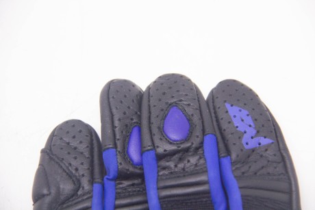 Перчатки MOTEQ Stinger, 4 клапана вентиляции, мужские, чёрные/синие (16585046308973)