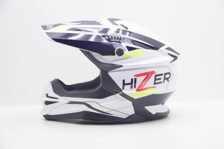 Шлем кроссовый HIZER J6803 White/Blue #7 (16595206821205)