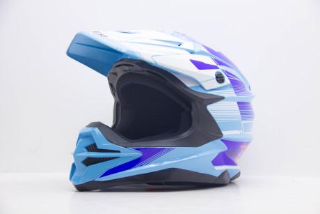 Шлем мото кроссовый HIZER J6803 Blue #8 (16595199993485)