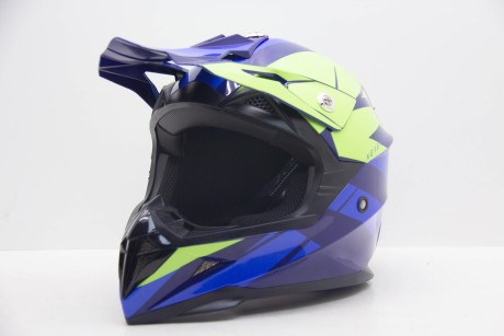 Шлем кроссовый HIZER 915 #6 Havy/Neon/Yellow/Blue (16595204998408)