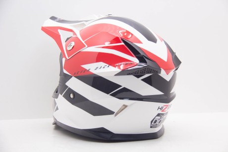 Шлем кроссовый HIZER 915 #9 White/Red/Black (16595211570994)
