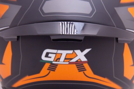 Шлем интеграл GTX 5672 #2 BLACK/FLUO ORANGE GREY (16594311805335)