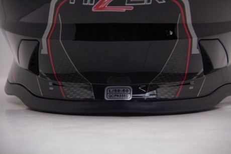 Шлем мотард HIZER B6197-1 #5 Black/Red (16595202578458)