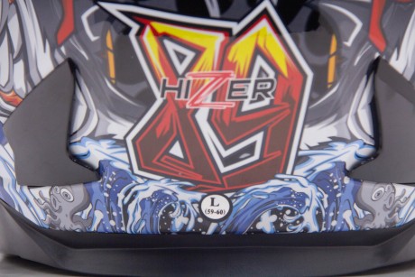 Шлем открытый HIZER 237 #1 Blue/Black (16595195494489)