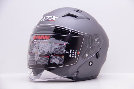 Шлем открытый GTX 278 #1 Metal Titanium (16594301853151)