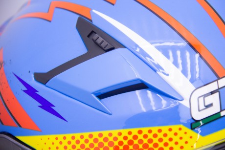 Шлем интеграл GTX 578S #2 BLUE / ORANGE YELLOW подростковый (16594308181023)