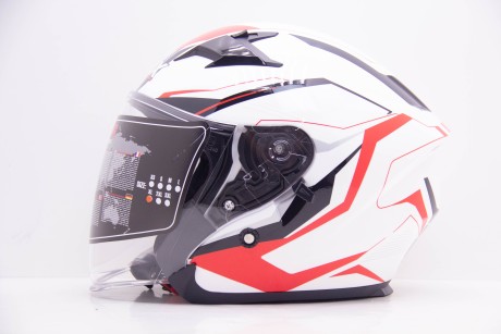 Шлем открытый GTX 278 #3 WHITE/RED BLACK (16594303063091)