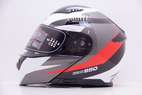 Шлем модуляр GTX 550 #1 BLACK/WHITE RED GREY (16594306767206)