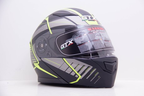 Шлем модуляр GTX 550 #3 BLACK/FLUO YELLOW GREY (16594303955502)