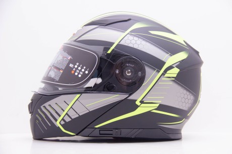 Шлем модуляр GTX 550 #3 BLACK/FLUO YELLOW GREY (16594303967435)