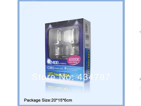 Лампа 20W 2400LM 6000K h4 H/L led lamp headlight CREE - XML2 для авто, мото 1 шт. (1410164466975)