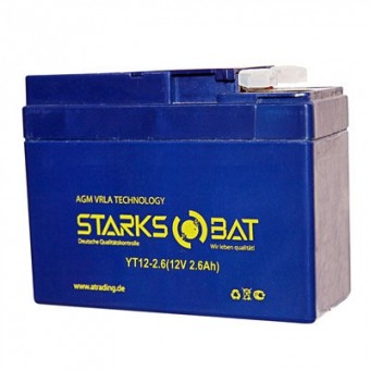 Аккумулятор STARKSBAT YT 12-2,6 (114х49х86)