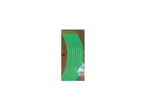 НАКЛЕЙКИ на обод колеса (светоотражающие, набор в блистере, на 2 колеса) (WS 18G) 16-18" зеленый