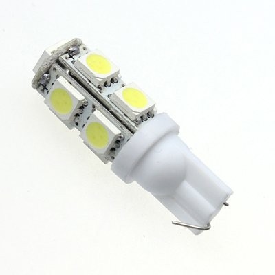 Лампа светодиодная (9 диодов) LED цоколь T10 - W5W - 9SMD 5050,12V белая.габариты и др