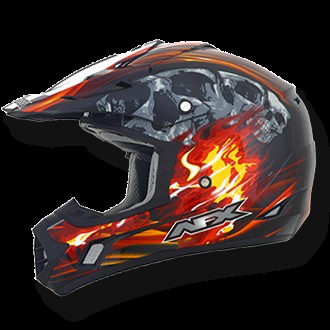 Шлем AFX FX-17 Inferno BLACK RED MULTI