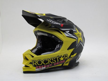 Шлем (кроссовый) JUST1 J32 YOUTH ROCKSTAR желтый/черный/белый матовый