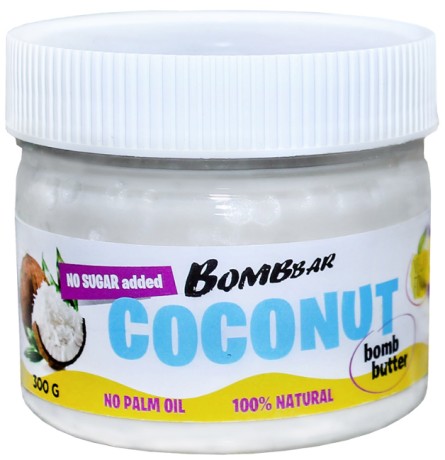 Паста натуральная Bombbar Peanut bomb butter (12 шт в уп) 300 г кокосовая