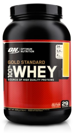 Сывороточный изолят Optimum Nutrition 100 % Whey protein Gold standard 908 г