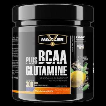 Аминокислотный комплекс БЦАА Maxler BCAA + Glutamine 300 г, вкус Лимонный Чай