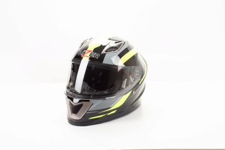 Шлем мото HIZER B562 black/yellow