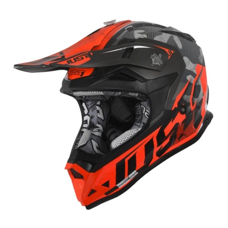 Шлем (кроссовый) JUST1 J32 YOUTH SWAT Hi-Vis оранжевый/черный глянцевый
