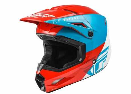 Шлем (кроссовый) FLY RACING KINETIC STRAIGHT EDGE красный/белый/синий