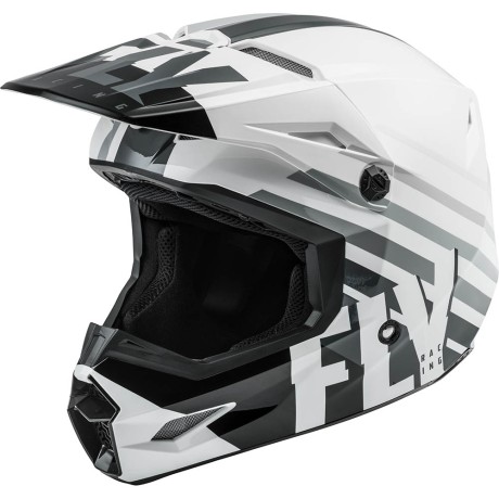 Шлем (кроссовый) FLY RACING KINETIC THRIVE белый/черный/серый