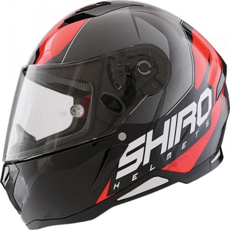 Шлем интеграл SHIRO SH-890 INFINITY+(Пинлок)  black/red