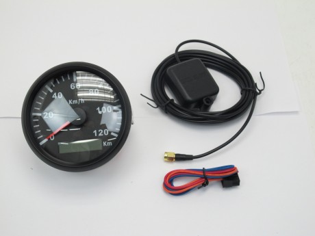 Спидометр с GPS антенной (85 мм) 120 км/ч чёрный