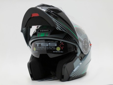 Шлем модуляр YM-927 "YAMAPA" Grey-Green