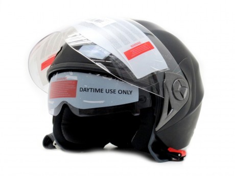 Шлем открытый со стеклом Safelead LX-221 Matt black