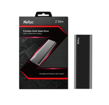 Внешний SSD диск Netac Z Slim 250Gb, USB-C, USB 3.2 Gen 2