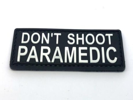 Шеврон Paramedic Dont shoot ПВХ 3*8