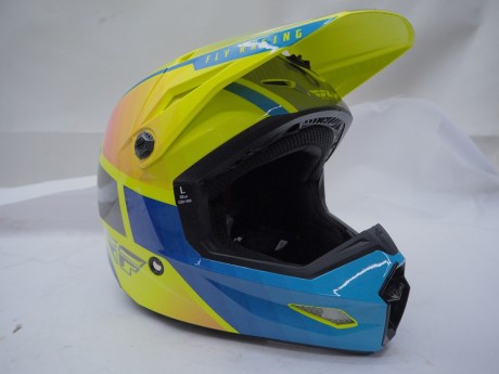 Шлем кроссовый FLY RACING KINETIC Drift желтый/серый