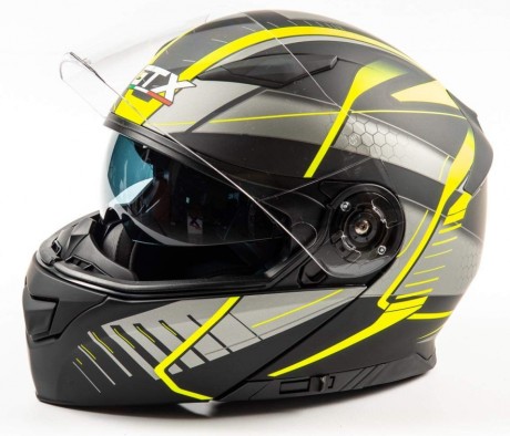 Шлем модуляр GTX 550 #3 BLACK/FLUO YELLOW GREY