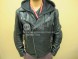 Куртка байкера HARLEY DAVIDSON, натуральная кожа+толстовка с капюшон., бок утяжки Классик ворот. (1418032733284)