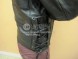 Куртка байкера HARLEY DAVIDSON, натуральная кожа+толстовка с капюшон., бок утяжки Классик ворот. (14180327342745)