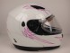 Шлем RSV Saturn DL Pins,  двойной визор, бело-розовый (White/Pink) (14644550863404)