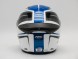 Шлем  AFX FX-24 STINGER STREET HELMET WHITE/BLACK/BLUE (15623497412336)