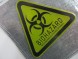 Шильдик SHK 090 "Biohazard", металл (15737165290177)